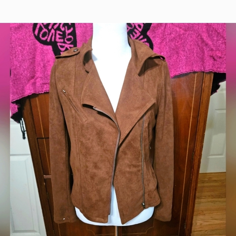 Skies Are Blue Brown Suede Women's Jacket XS